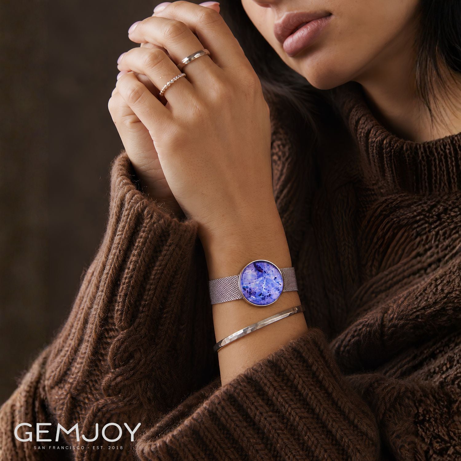 Moonlit Mesh Bracelet — White Gold